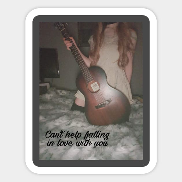 Guitar Girl (Version 1) Sticker by LittleBowAlice